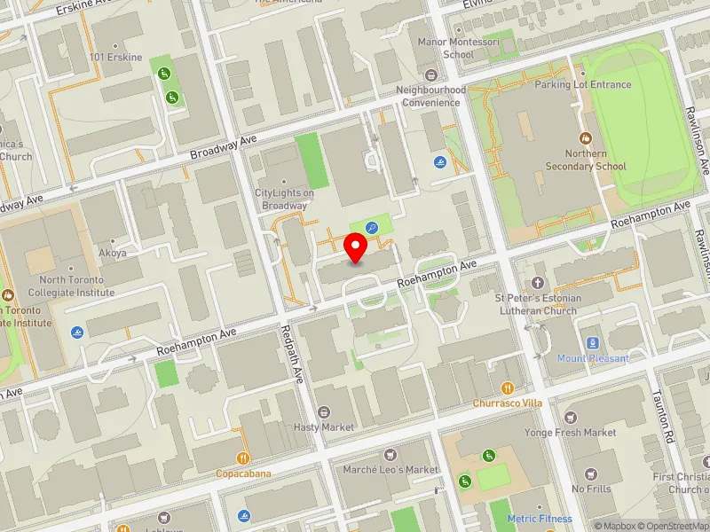 RentSafeTO apartment evaluation map view of 200 ROEHAMPTON AVE in Toronto-St. Paul's, Toronto