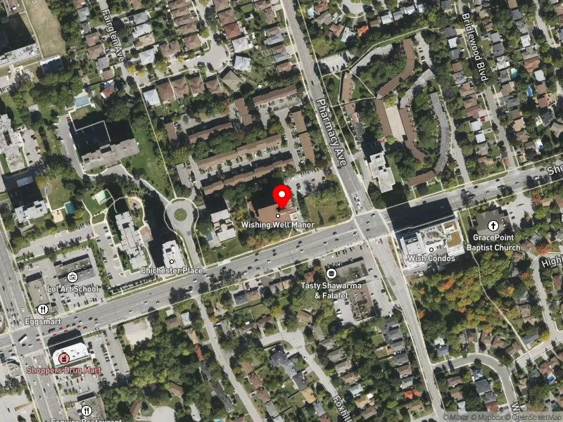 RentSafeTO apartment evaluation satellite view of 2008 PHARMACY AVE in Scarborough-Agincourt, Toronto