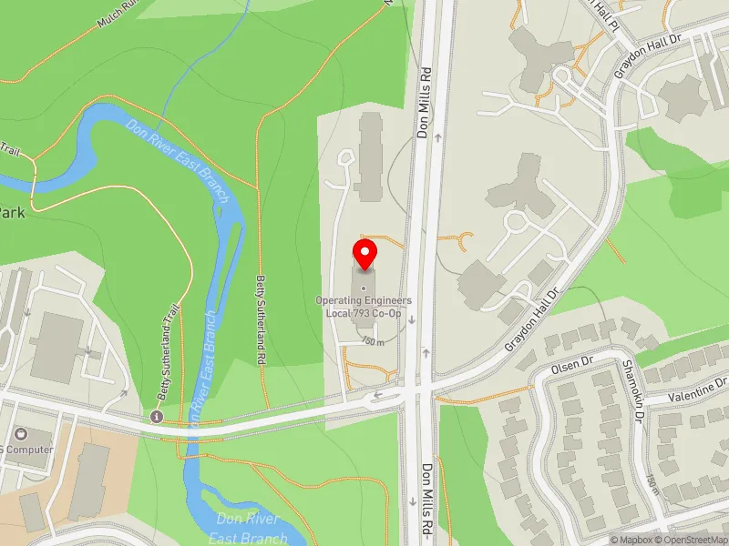RentSafeTO apartment evaluation map view of 2020 DON MILLS RD in Don Valley East, Toronto