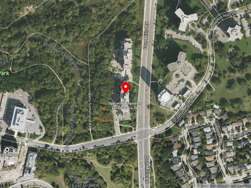 RentSafeTO apartment evaluation satellite view of 2020 DON MILLS RD in Don Valley East, Toronto
