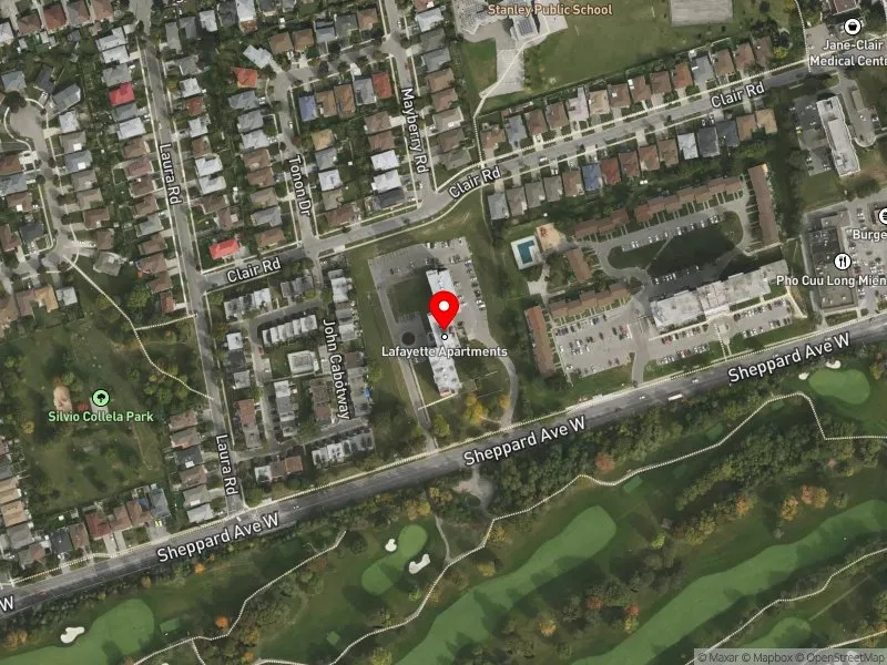 RentSafeTO apartment evaluation satellite view of 2020 SHEPPARD AVE W in Humber River-Black Creek, Toronto
