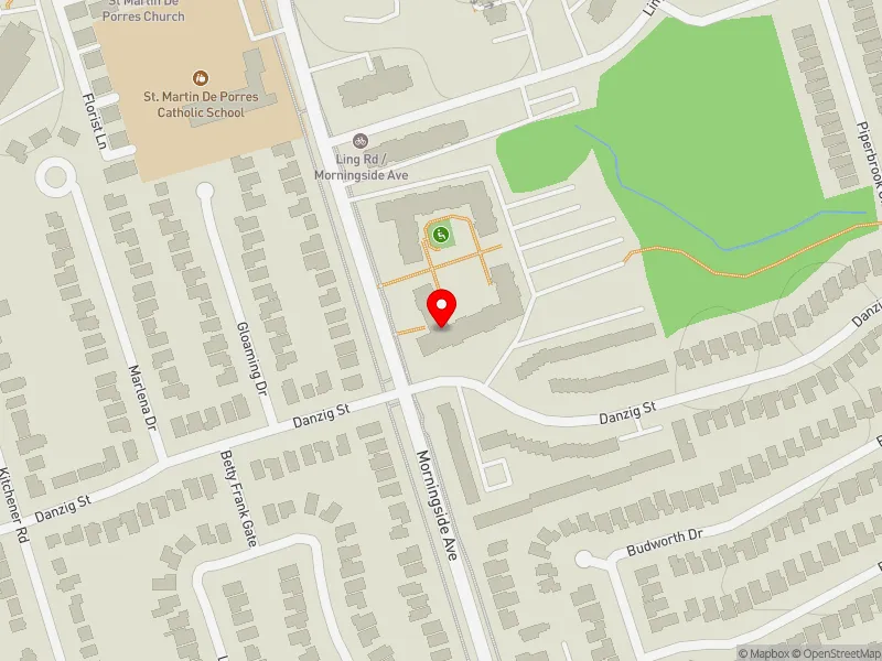 RentSafeTO apartment evaluation map view of 205 MORNINGSIDE AVE in Scarborough-Rouge Park, Toronto