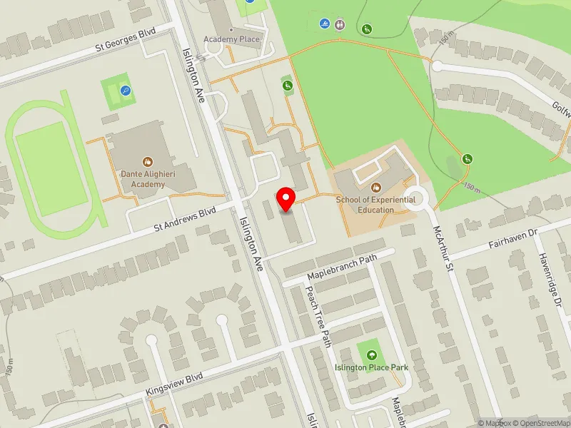 RentSafeTO apartment evaluation map view of 2063 ISLINGTON AVE in Etobicoke North, Toronto