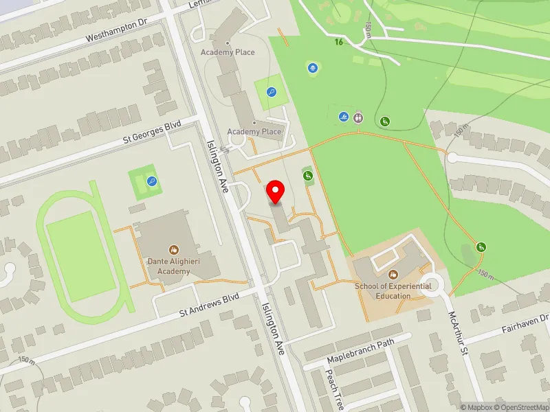 RentSafeTO apartment evaluation map view of 2067 ISLINGTON AVE in Etobicoke North, Toronto