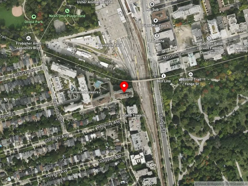 RentSafeTO apartment evaluation satellite view of 21 LASCELLES BLVD in Toronto-St. Paul's, Toronto