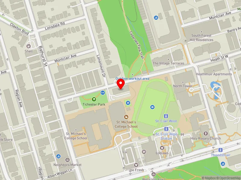 RentSafeTO apartment evaluation map view of 21 TICHESTER RD in Toronto-St. Paul's, Toronto