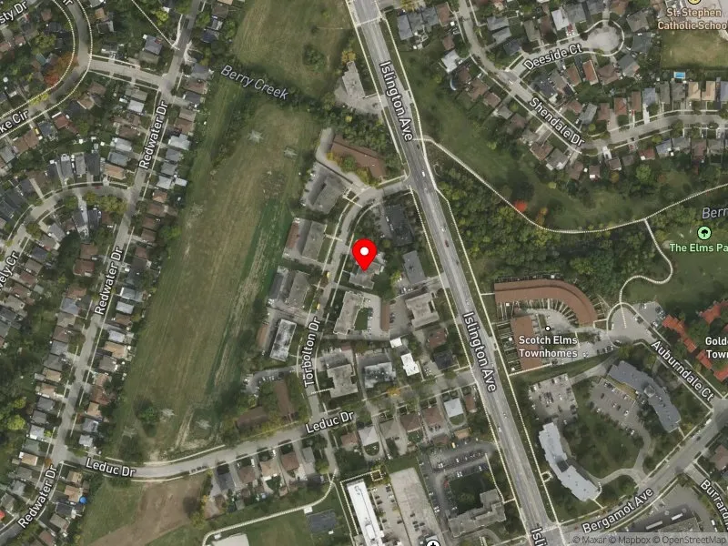RentSafeTO apartment evaluation satellite view of 21 TORBOLTON DR in Etobicoke North, Toronto