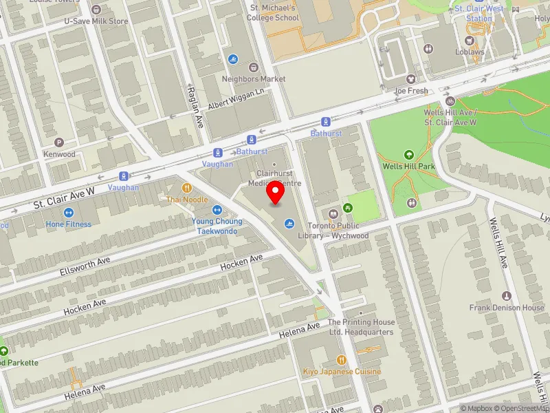 RentSafeTO apartment evaluation map view of 21 VAUGHAN RD in Toronto-St. Paul's, Toronto