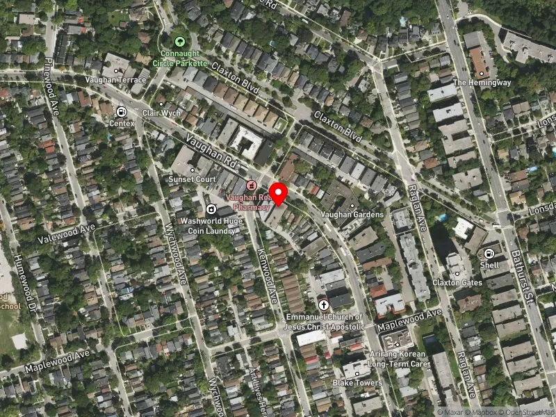 RentSafeTO apartment evaluation satellite view of 210 VAUGHAN RD in Toronto-St. Paul's, Toronto