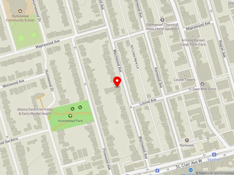 RentSafeTO apartment evaluation map view of 210 WYCHWOOD AVE in Toronto-St. Paul's, Toronto