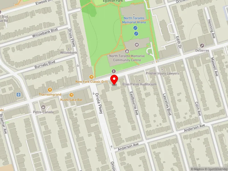 RentSafeTO apartment evaluation map view of 211 EGLINTON AVE W in Toronto-St. Paul's, Toronto