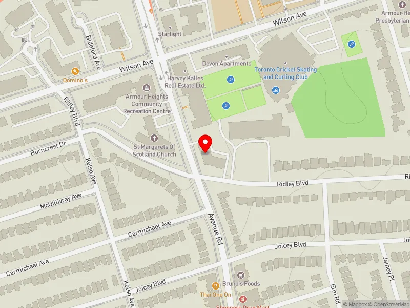 RentSafeTO apartment evaluation map view of 2125 AVENUE RD in Eglinton-Lawrence, Toronto