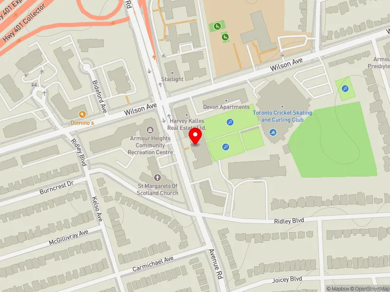 RentSafeTO apartment evaluation map view of 2135 AVENUE RD in Eglinton-Lawrence, Toronto
