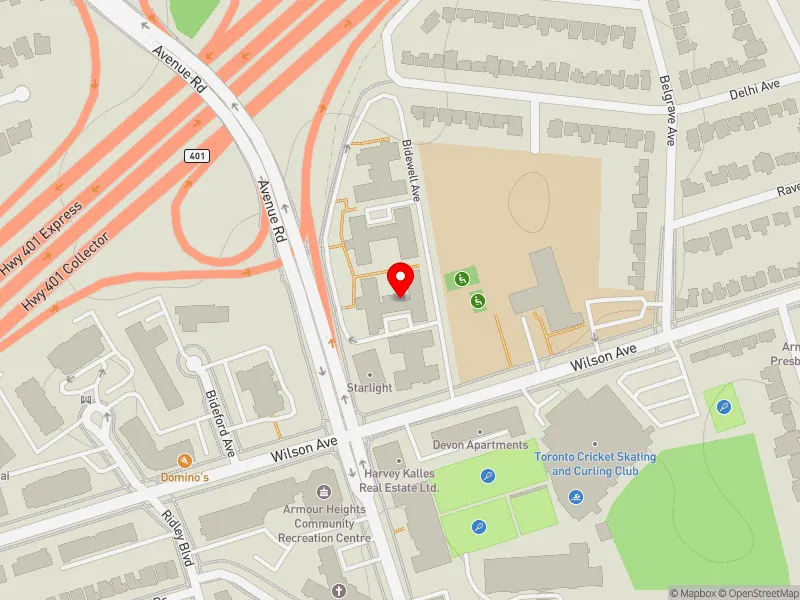 RentSafeTO apartment evaluation map view of 2175 AVENUE RD in Eglinton-Lawrence, Toronto