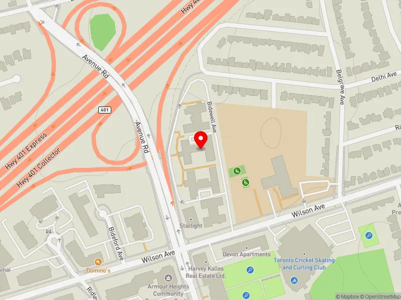 RentSafeTO apartment evaluation map view of 2177 AVENUE RD in Eglinton-Lawrence, Toronto