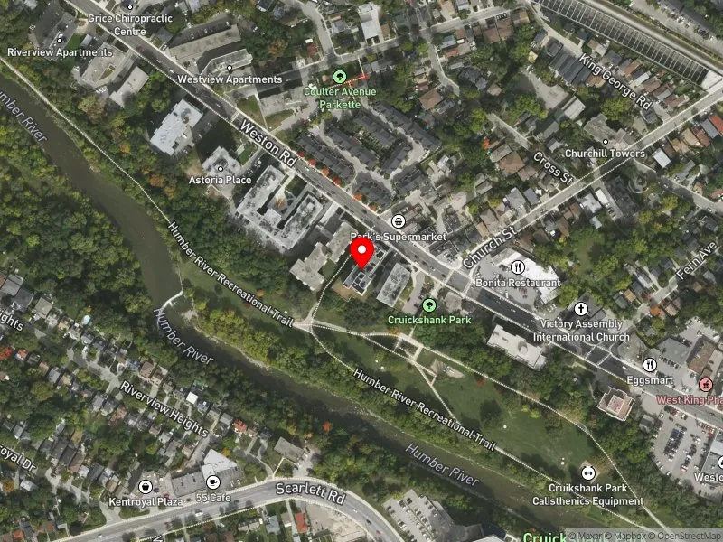 RentSafeTO apartment evaluation satellite view of 2190 WESTON RD in York South-Weston, Toronto