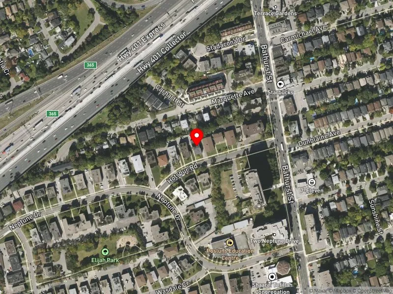 RentSafeTO apartment evaluation satellite view of 22 HOTSPUR RD in Eglinton-Lawrence, Toronto