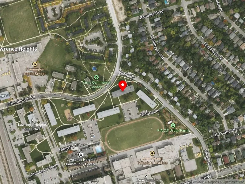 RentSafeTO apartment evaluation satellite view of 22 VARNA DR in Eglinton-Lawrence, Toronto