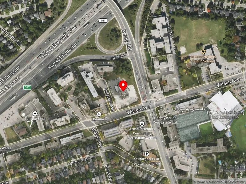 RentSafeTO apartment evaluation satellite view of 2200 AVENUE RD in Eglinton-Lawrence, Toronto