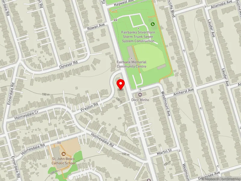 RentSafeTO apartment evaluation map view of 2204 DUFFERIN ST in Davenport, Toronto