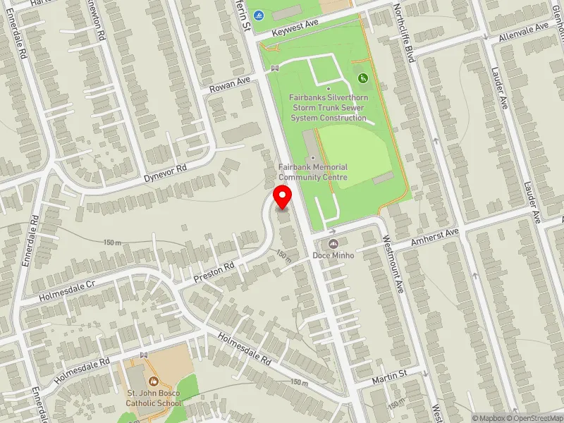 RentSafeTO apartment evaluation map view of 2208 DUFFERIN ST in Davenport, Toronto