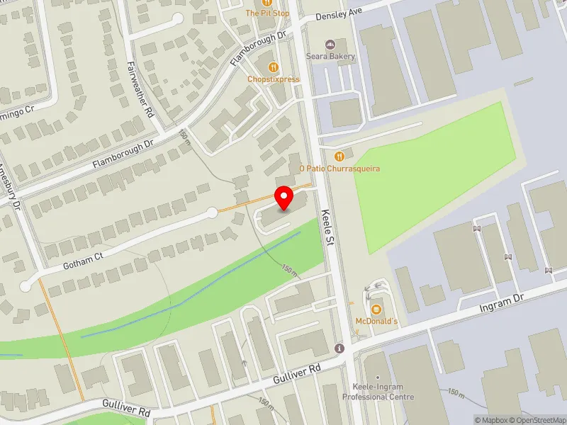 RentSafeTO apartment evaluation map view of 2214 KEELE ST in York South-Weston, Toronto