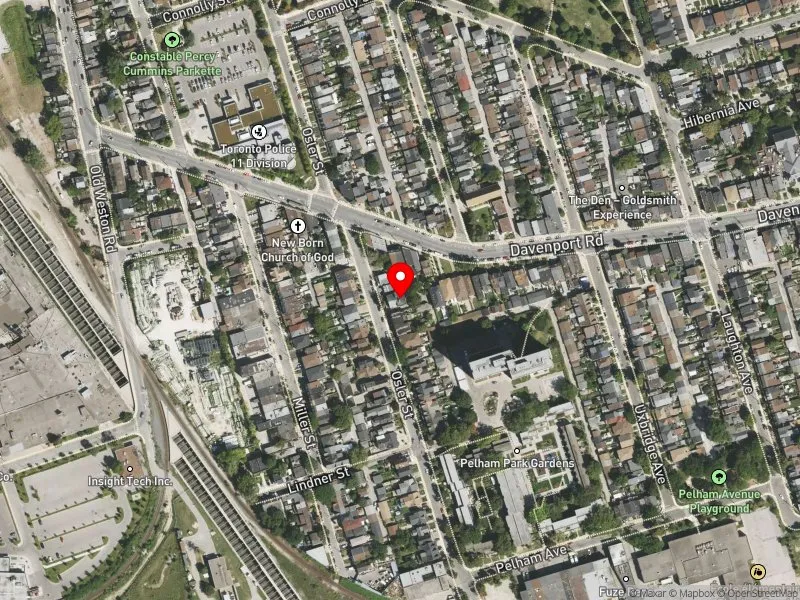 RentSafeTO apartment evaluation satellite view of 223 OSLER ST in Davenport, Toronto