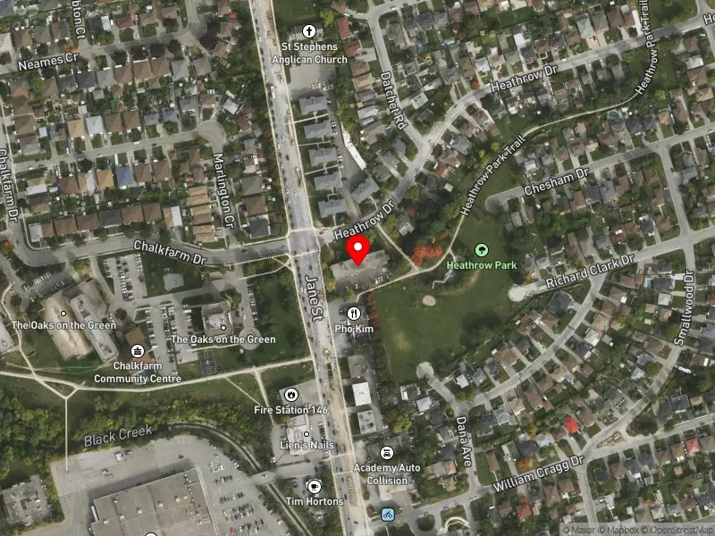 RentSafeTO apartment evaluation satellite view of 2233 JANE ST in York Centre, Toronto