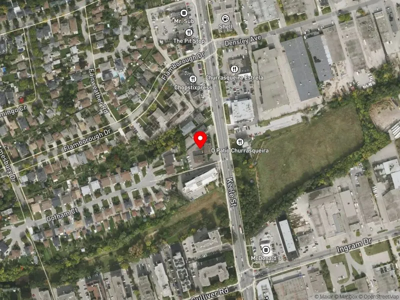 RentSafeTO apartment evaluation satellite view of 2246 KEELE ST in York South-Weston, Toronto