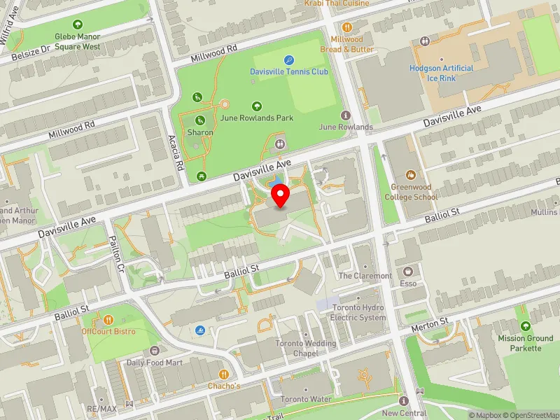 RentSafeTO apartment evaluation map view of 225 DAVISVILLE AVE in Toronto-St. Paul's, Toronto