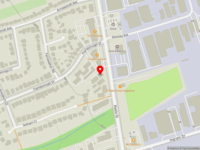 RentSafeTO apartment evaluation map view of 2250 KEELE ST in York South-Weston, Toronto