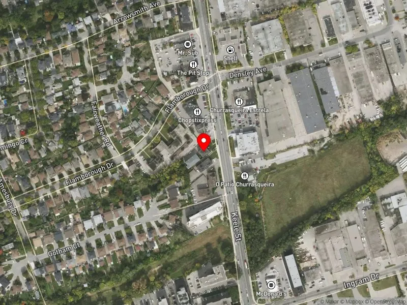 RentSafeTO apartment evaluation satellite view of 2250 KEELE ST in York South-Weston, Toronto