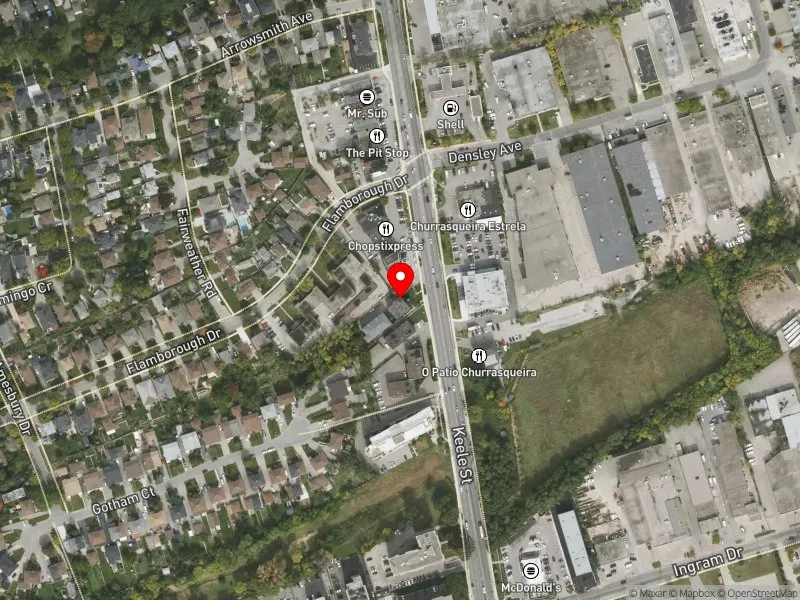 RentSafeTO apartment evaluation satellite view of 2252 KEELE ST in York South-Weston, Toronto