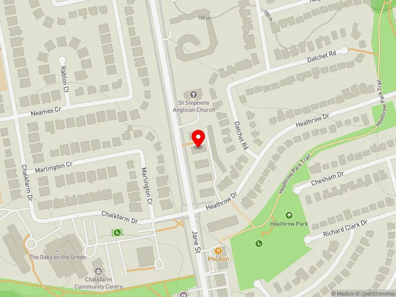 RentSafeTO apartment evaluation map view of 2255 JANE ST in York Centre, Toronto