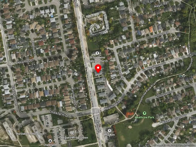 RentSafeTO apartment evaluation satellite view of 2257 JANE ST in York Centre, Toronto