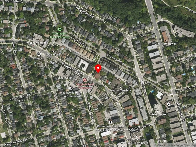 RentSafeTO apartment evaluation satellite view of 227 VAUGHAN RD in Toronto-St. Paul's, Toronto