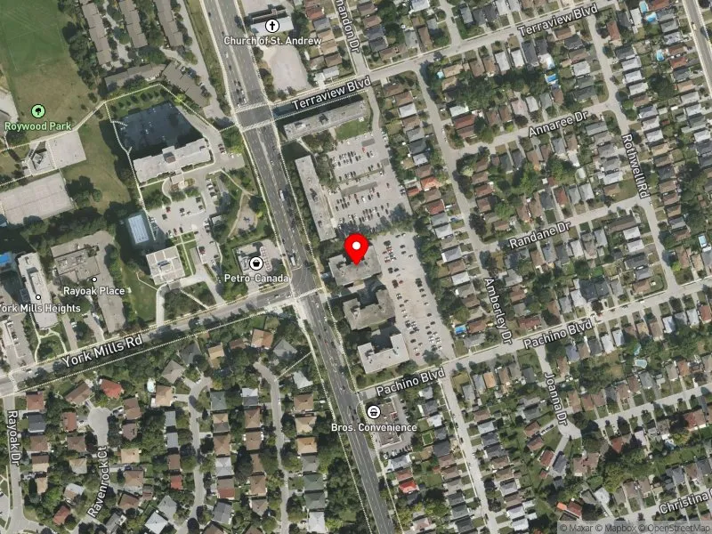 RentSafeTO apartment evaluation satellite view of 2275 VICTORIA PARK AVE in Scarborough Centre, Toronto