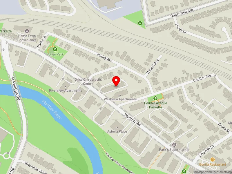 RentSafeTO apartment evaluation map view of 2275 WESTON RD in York South-Weston, Toronto