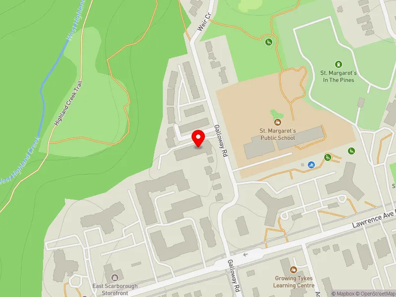 RentSafeTO apartment evaluation map view of 228 GALLOWAY RD in Scarborough-Guildwood, Toronto