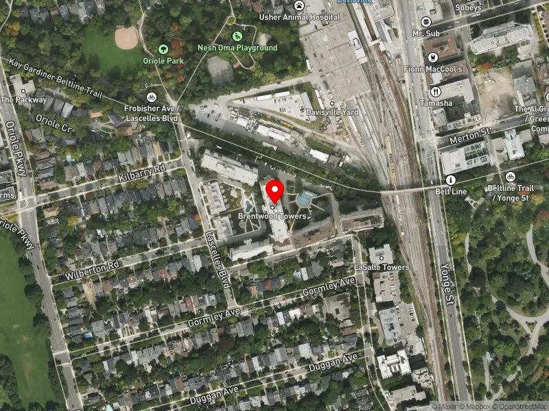 RentSafeTO apartment evaluation satellite view of 23 LASCELLES BLVD in Toronto-St. Paul's, Toronto