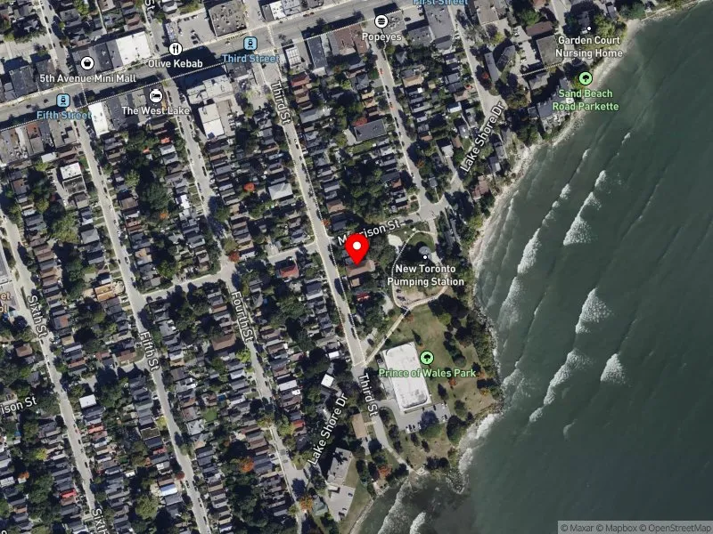 RentSafeTO apartment evaluation satellite view of 23 THIRD ST in Etobicoke-Lakeshore, Toronto