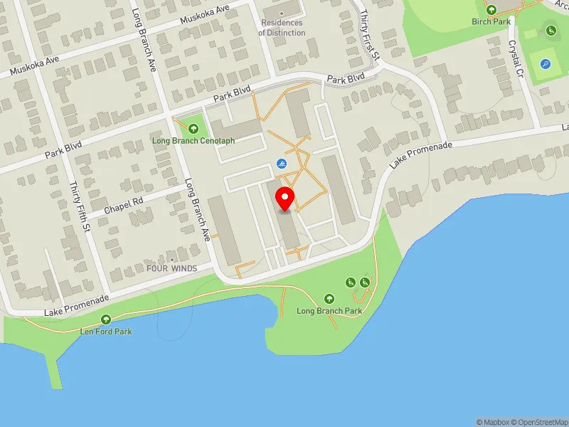 RentSafeTO apartment evaluation map view of 230 LAKE PROMENADE in Etobicoke-Lakeshore, Toronto