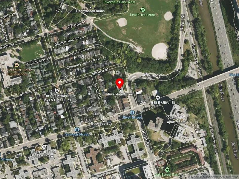 RentSafeTO apartment evaluation satellite view of 230 RIVER ST in Toronto Centre, Toronto