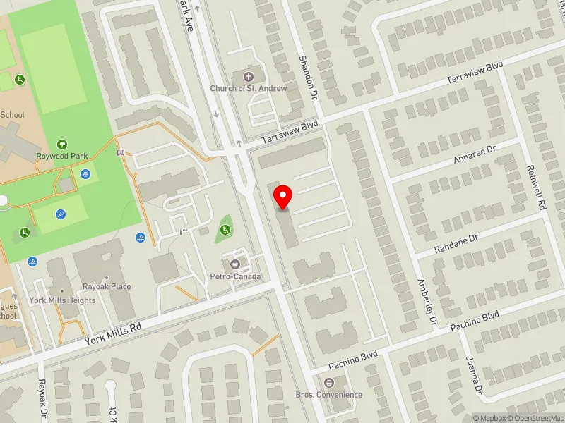 RentSafeTO apartment evaluation map view of 2301 VICTORIA PARK AVE in Scarborough Centre, Toronto