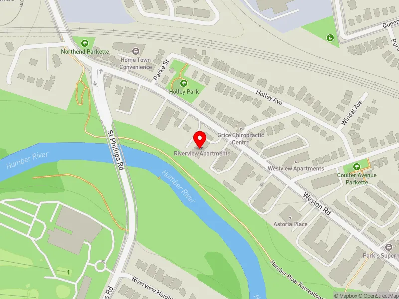 RentSafeTO apartment evaluation map view of 2304 WESTON RD in York South-Weston, Toronto