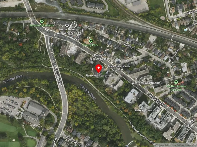 RentSafeTO apartment evaluation satellite view of 2304 WESTON RD in York South-Weston, Toronto