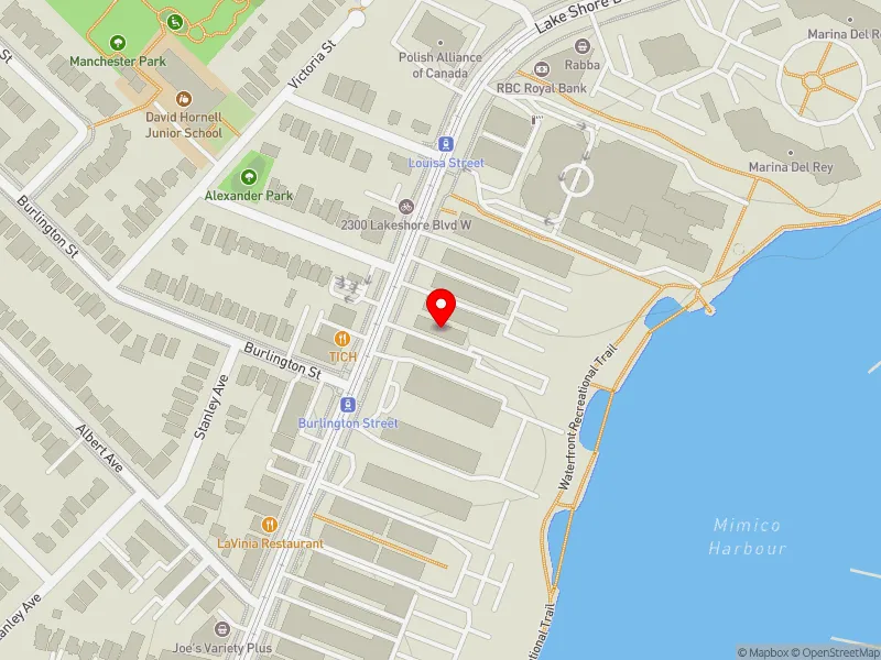 RentSafeTO apartment evaluation map view of 2309 LAKE SHORE BLVD W in Etobicoke-Lakeshore, Toronto