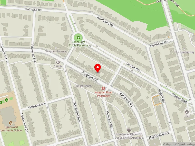 RentSafeTO apartment evaluation map view of 231 VAUGHAN RD in Toronto-St. Paul's, Toronto