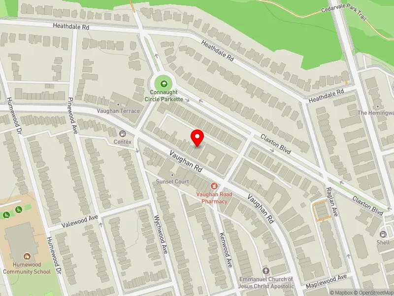 RentSafeTO apartment evaluation map view of 235 VAUGHAN RD in Toronto-St. Paul's, Toronto