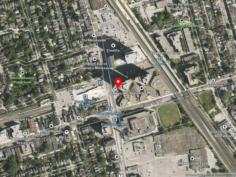RentSafeTO apartment evaluation satellite view of 2350 DUNDAS ST W in Parkdale-High Park, Toronto